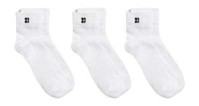 Socks Sweaty Betty Women Essentials Mini Crew White (3-Pack) 25