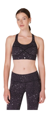 Sport BH Sweaty Betty Women Power Medium Support Black Luxe Leopard Print