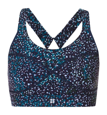 Sport BH Sweaty Betty Women Power Medium Support Blue Aurora Print