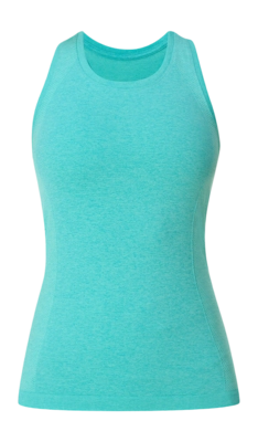 Vest Top Sweaty Betty Women Athlete Seamless Workout SeaSpray RippleBlue Marl