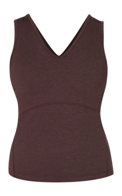 Vest Top Sweaty Betty Women Gaia V-Neck Sable Brown Marl 25