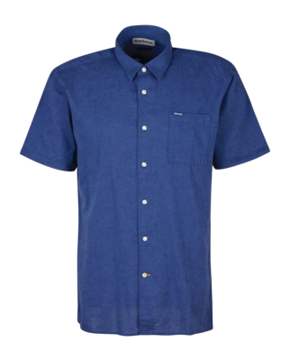 Blouse Barbour Men Nelson S/S Summer Fit Shirt Indigo
