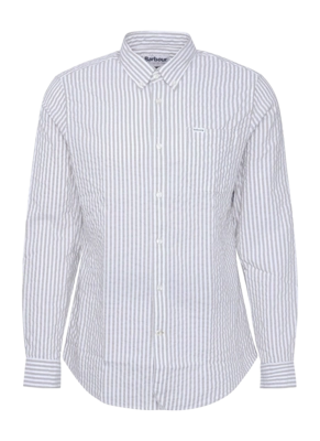 Chemise Barbour Men Cresswell Seersucker Tailored Fit Shirt Stone