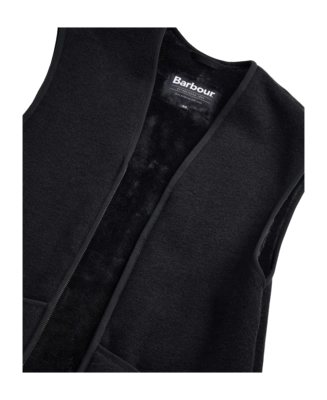 Bodywarmer Barbour Men Warm Pile Waistcoat Zip-In Liner Black