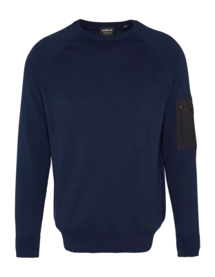 Trui Barbour Men Blades Cotton Crew Neck Jumper Navy