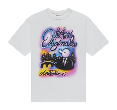 T-Shirt The New Originals Freddy Airbrush Tee Herren White