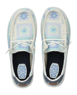Slipper HEYDUDE Damen Wendy Cottage Crochet Bay Blue Multi