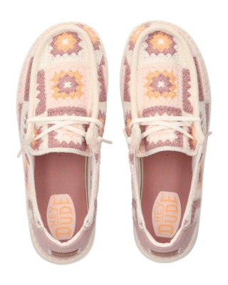Instapper HEYDUDE Women Wendy Cottage Crochet Petal Pink Multi