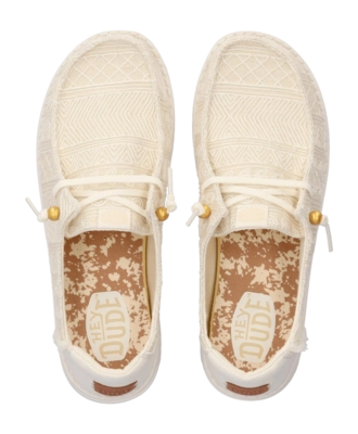 Instapper HEYDUDE Women Wendy Crochet Lace White Gold