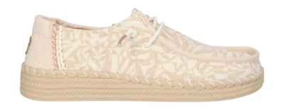 Slipper HEYDUDE Femme Wendy  Espadrille Retro Palm Pale Pink White