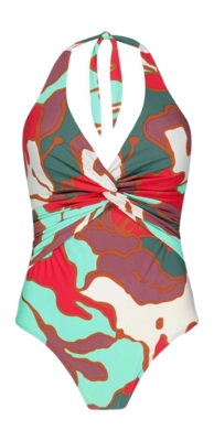 Swimsuit Barts Women Bunbe Halter Shaping One Piece Red
