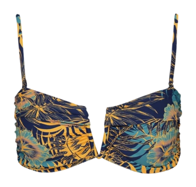 Bikinitop Barts Mahn Bandeau Navy / Yellow / Cyan