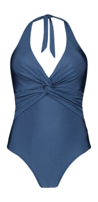 Swimsuit Barts Women Isla Halter Shaping One Piece Denim