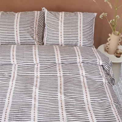 Dekbedovertrek VT Wonen Stip And Stripe Blush Katoen