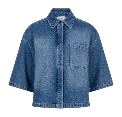 Chemise Dante6 Women Daisy Rhinestone Denim Vintage blue