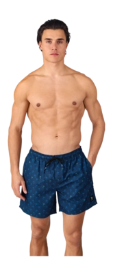 Maillot de Bain Brunotti Homme Cester Mini Mini Palm Aqua Night Blue