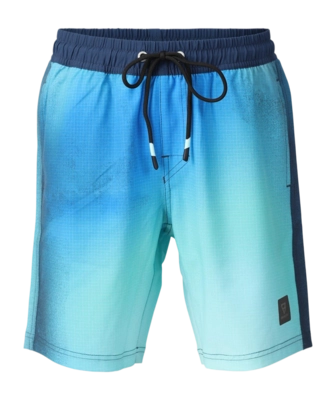 Zwembroek Brunotti Boys Dhiony Spray Grid Allover Neon Blue