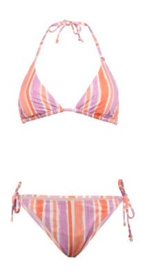 Maillot 2 Pièces Brunotti Femme Lolly Stripe Watercolour Stripe Aqua Snow