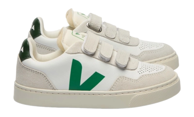 Veja Kids Small V-90 O.T. Leather Extra White Emeraude