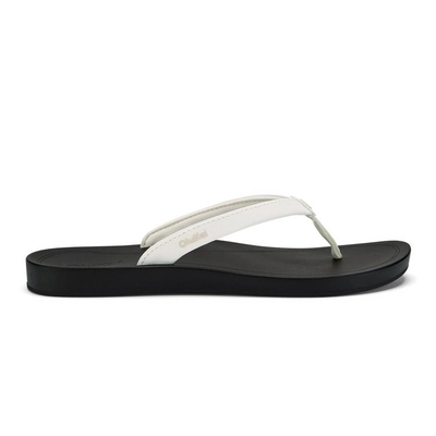 Slipper OluKai Women Uiki Bright White Lava Rock