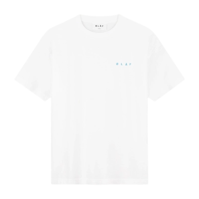 T-Shirt Olaf Hussein Men Sunscreen Face Tee Optical White