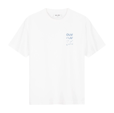 T-Shirt Olaf Hussein Men Spray Graphic Tee Optical White