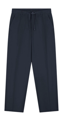 Trousers Olaf Hussein Men Cotton Linen Navy