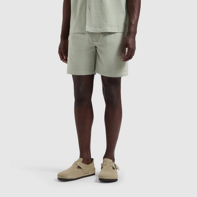 Short Olaf Hussein Homme Fine Check Light Sage