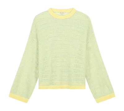 T-shirt Manches Longues Olaf Hussein Women Loose Knit Top Seafoam Green