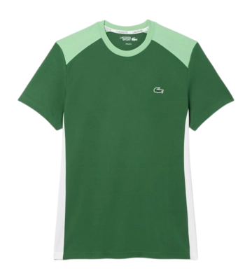 T-Shirt de Tennis Lacoste Homme TH8979 Vert/Blanc-Liamone