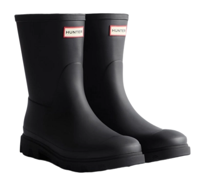 Wellies Hunter Men Downpour Short Black