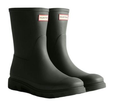 Wellies Hunter Men Downpour Short Dark Olive