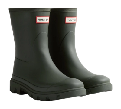 Wellies Hunter Women Downpour Short Dark Olive