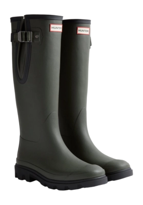 Regenlaars Hunter Women Downpour Adjustable Dark Olive / Black