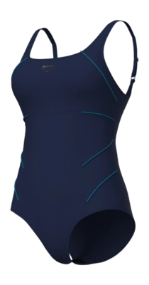 Badeanzug Arena W Jewel One Piece Low C Cup R Navy-Green Damen Blue