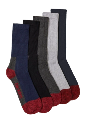 Socks Dickies Unisex Cushion Crew Sock Multi-coloured (Set of 5)