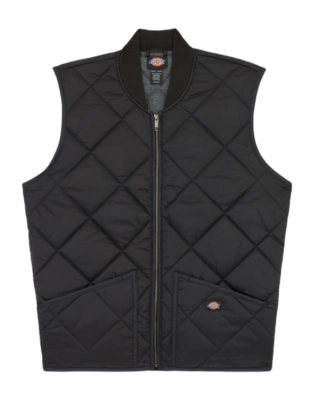 Body Warmer Dickies Men Diamond Quilted Vest Black
