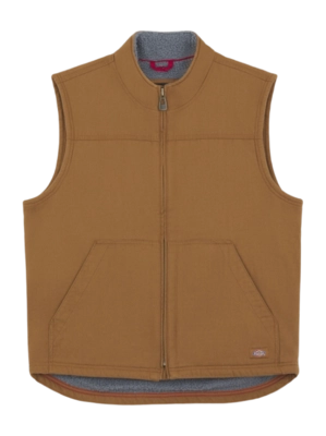 Body Warmer Dickies Men Sherpa Lined Duck Vest Brown Duck
