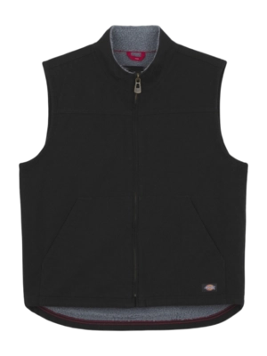 Body Warmer Dickies Men Sherpa Lined Duck Vest Rinsed Black