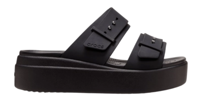 Sandaal Crocs Women Brooklyn Buckle Low Wedge Black