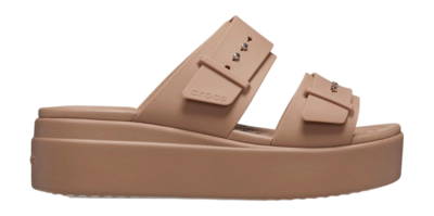 Sandales Crocs Women Brooklyn Boucle Low Wedge Latte
