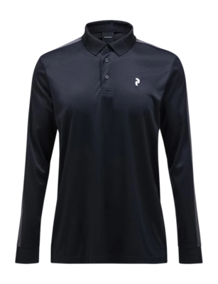 Polo Peak Performance Homme Player LS Black Motion Grey
