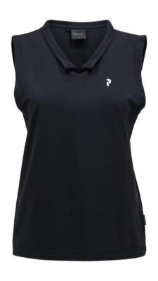 Polo Shirt Shirt Peak Performance Women Coolmax Sleeveless Top Black