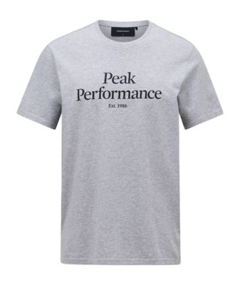 T-Shirt Peak Performance Men Original Tee Mid Grey Melange Black