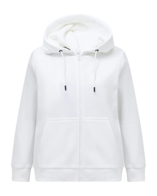 Kapuzenpullover Peak Performance Original Small Logo Zip Damen White