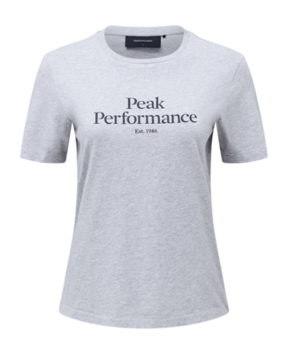 T-Shirt Peak Performance Original Tee Damen Med Grey Melange