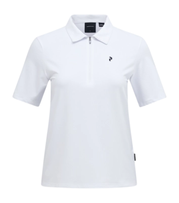 Poloshirt Peak Performance Comfort Zip Damen White