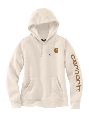 Hoodie Carhartt Women Logo Sleeve Graphic Sweatshirt Malt/Carhartt Brown