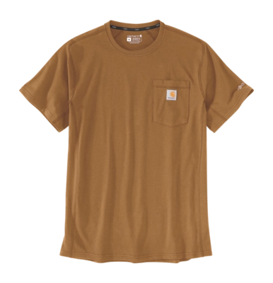 T-Shirt Carhartt Men Force Pocket S/S Carhartt Brown