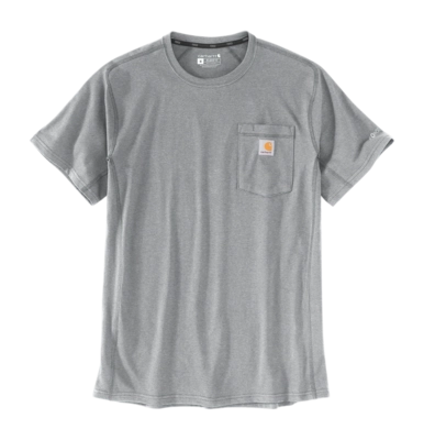 T-Shirt Carhartt Men Force Pocket S/S Heather Grey